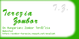 terezia zombor business card